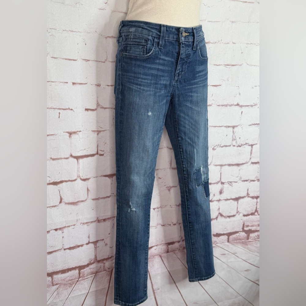 ANTHRO PILCRO Mid Rise Waist 28 Inches Size 27 Distressed Medium Wash Denim Jean - Picture 13 of 15